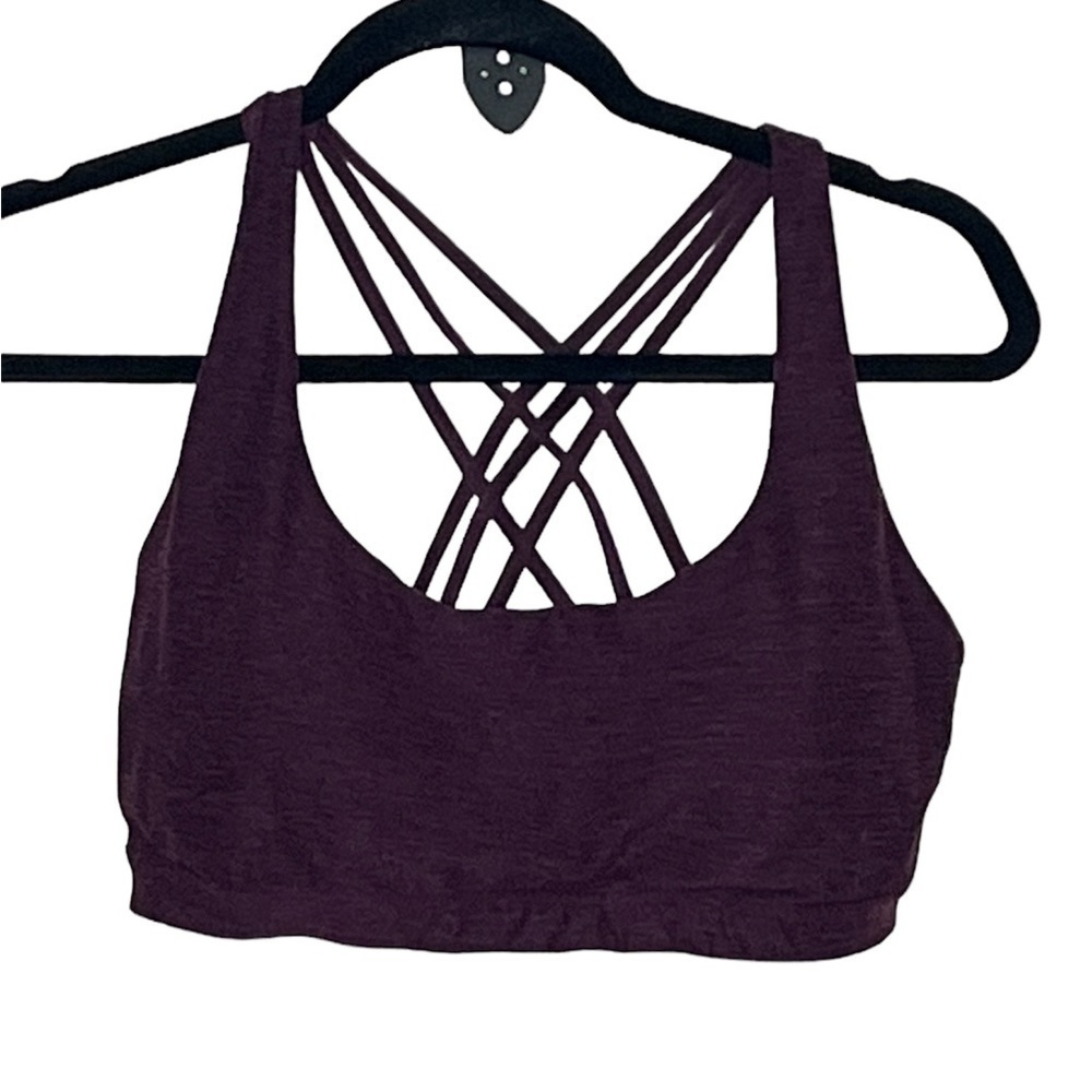 Victoria Secrets Burgundy Crisscross Back Sports Bra
